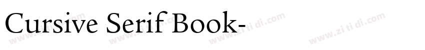 Cursive Serif Book字体转换